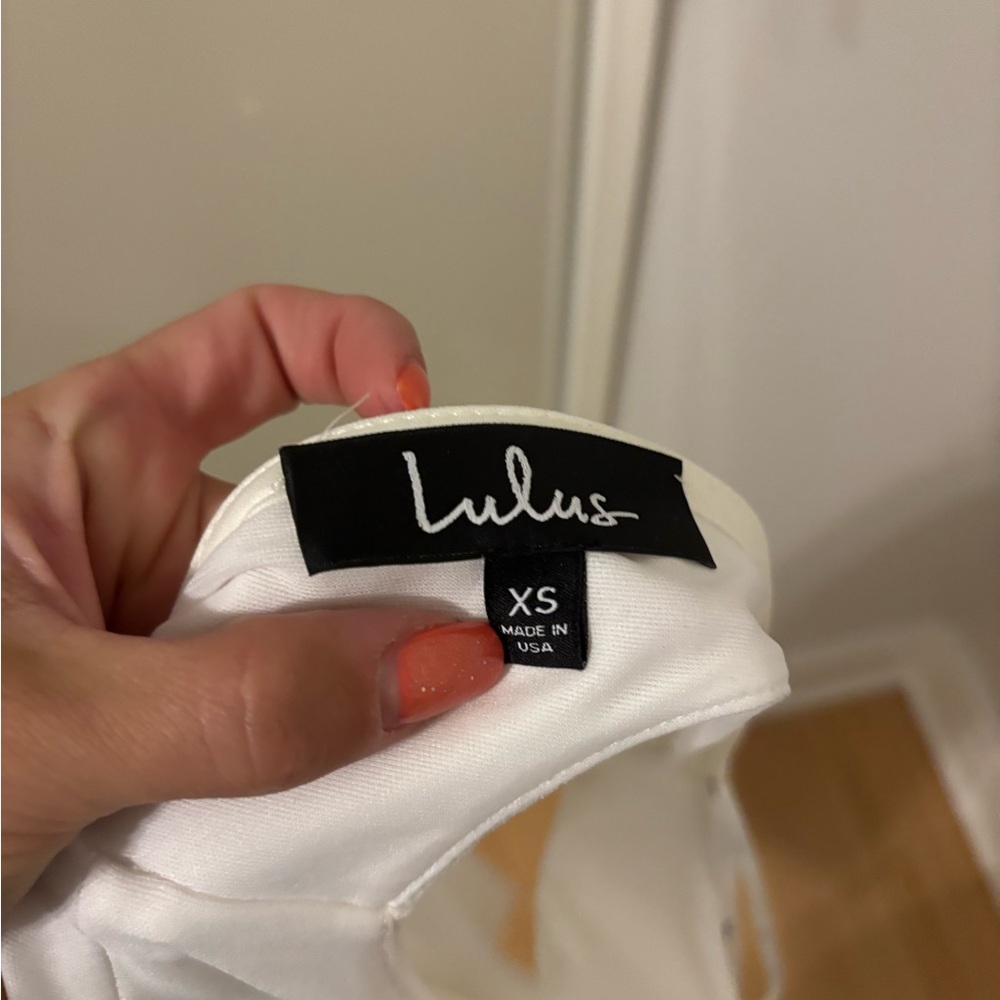 Lulu's White Open Back Dress - Picture 3 of 3